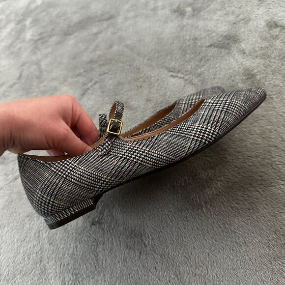 Cole Haan Black and White Plaid Flats - Picture 4 of 7